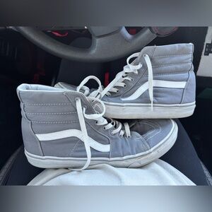 Men’s Vans White and Gray High-Top Sneakers